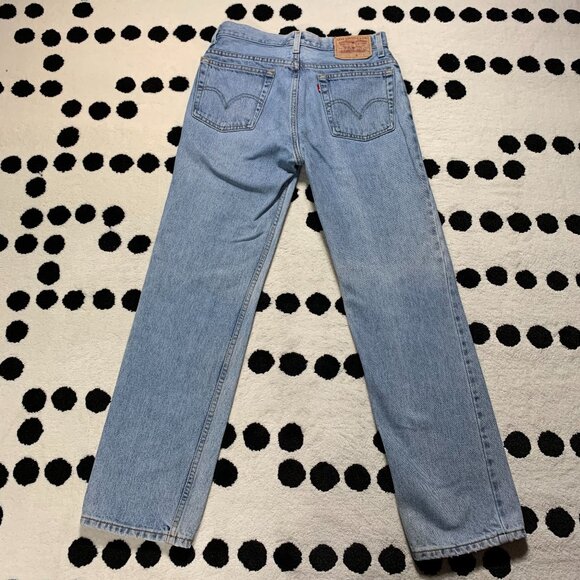 Vintage Y2K 90s Levi's 516 Slim Fit Faded Light Wash Denim Straight Leg Jeans - Picture 2 of 13